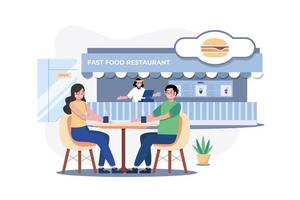 fastfood restaurant vector