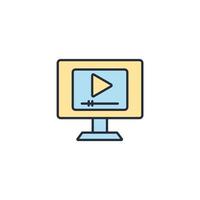 videopictogrammen symbool vectorelementen voor infographic web vector