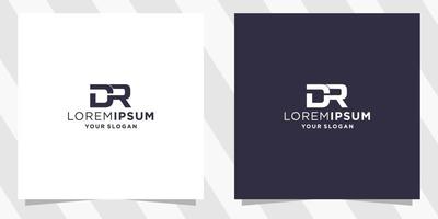 brief dr rd logo ontwerp sjabloon vector