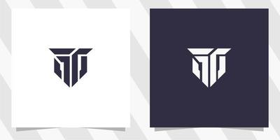 brief ft tf logo ontwerp vector