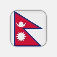 vlag van nepal, officiële kleuren. vectorillustratie. vector