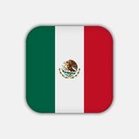 mexico vlag, officiële kleuren. vectorillustratie. vector