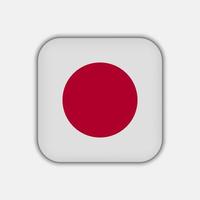 Japanse vlag, officiële kleuren. vectorillustratie. vector
