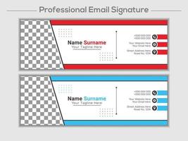 creatief e-mail handtekening of e-mail footer en persoonlijk sociaal media Hoes ontwerp vector