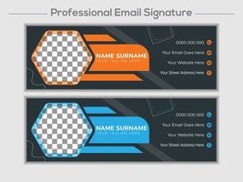 creatief e-mail handtekening of e-mail footer en persoonlijk sociaal media Hoes ontwerp vector