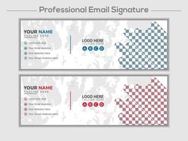 creatief e-mail handtekening of e-mail footer en persoonlijk sociaal media Hoes ontwerp vector