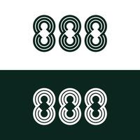 888 vector logo ontwerp.