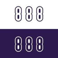 888 vector logo ontwerp.