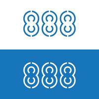 888 vector logo ontwerp.