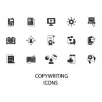 copywriting pictogrammen reeks . copywriting pak symbool vector elementen voor infographic web