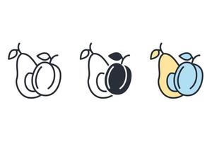 fruit pictogrammen symbool vector elementen voor infographic web