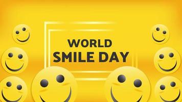 wereld glimlach dag viering achtergrond is geschikt voor achtergronden, partijen en gemakkelijk naar Bewerk vector
