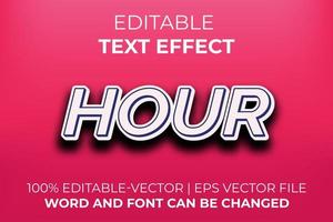 uur tekst effect, gemakkelijk naar Bewerk vector