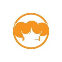 koning chef vector logo ontwerp sjabloon. chef hoed en kroon icoon logo ontwerp.