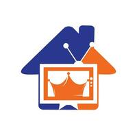 koning TV vector logo ontwerp sjabloon.