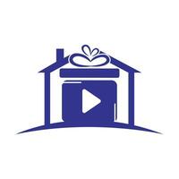 geschenk video logo sjabloon ontwerp. vector