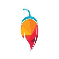 Chili heet en pittig voedsel vector logo ontwerp inspiratie. Chili peper icoon vector logo sjabloon.