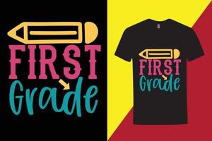 creatief typografie t-shirt voor hoog school- leerling , 1e rang t overhemd -2e rang koel t shirt, school- t overhemd . vector