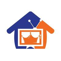 koning TV vector logo ontwerp sjabloon.
