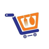 voedsel boodschappen doen vector logo ontwerp.