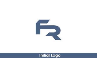 alfabet letters initialen monogram logo fr, rf, f en r vector