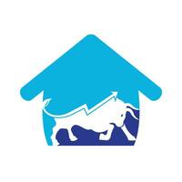 financieel stier logo ontwerp. handel stier grafiek, financiën logo. vector