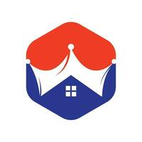 huis koning vector logo ontwerp