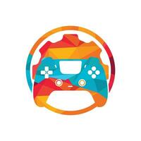 video spel reparatie vector logo ontwerp sjabloon. gamepad met uitrusting icoon vector ontwerp.