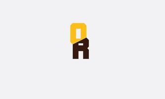 alfabet letters initialen monogram logo of, ro, o en r vector