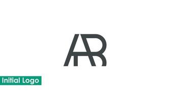 alfabet letters initialen monogram logo ar, ra, a en r vector