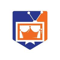 koning TV vector logo ontwerp sjabloon.