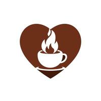 heet koffie vector logo ontwerp sjabloon.