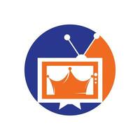 koning TV vector logo ontwerp sjabloon.