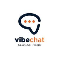 modern logo van chatten app uitstraling babbelen vector