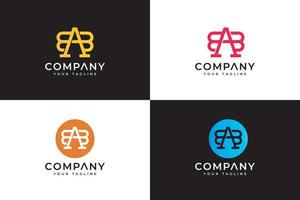 creatief monogram brief ab of ba of bab logo sjabloon vector