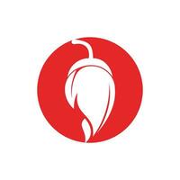 Chili heet en pittig voedsel vector logo ontwerp inspiratie. Chili peper icoon vector logo sjabloon.