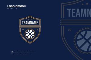 basketbal club logo, basketbal toernooi emblemen sjabloon. sport team identiteit, e-sport insigne ontwerp vector illustraties