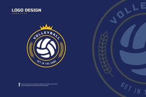 volleybal insigne logo, sport team identiteit. volleybal toernooi ontwerp sjabloon, e-sport insigne vector illustratie