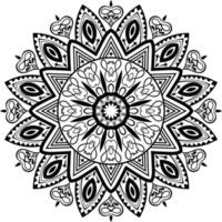 bloemen mandala kleur bladzijde bloemen kleur boek voor tieners. mandala kleur bladzijde ontwerp. gemakkelijk kleur bladzijde mandala achtergrond. lijn kunst illustratie. vector