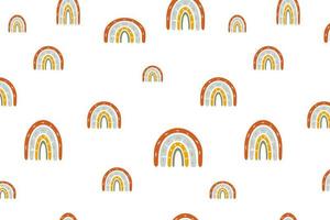 naadloos regenboog patroon in bruin tinten. schattig patroon. de afdrukken is geschikt voor kleding, kinderen kleding, beddengoed, pictogrammen, stickers. vector