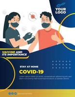 tijd naar vaccineren. krijgen uw vaccin. beschermen uw zelf het voorkomen covid19.flat ontwerp vector illustratie.