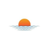 zonsondergang logo vector