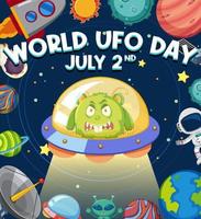 wereld ufo dag posterontwerp vector