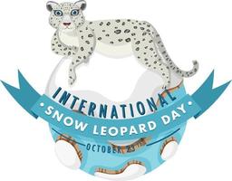 Internationale sneeuw luipaard dag banier ontwerp vector