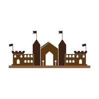 kasteel icoon draak logo achtergrond, vector illustratie sjabloon ontwerp
