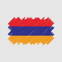 Armenië vlag borstel vector. nationale vlag vector