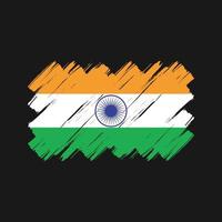 indiase vlag penseelstreken. nationale vlag vector
