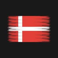 Denemarken vlag borstel. nationale vlag vector