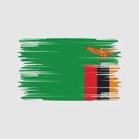 zambia vlag penseelstreken. nationale vlag vector