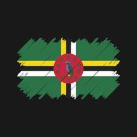 Dominica vlag borstel vector. nationale vlag vector